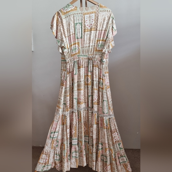 Jaase | Women's Maxi Short Sleeve Dress | Floral print | Ruffle | Size XL - Picture 8 of 10